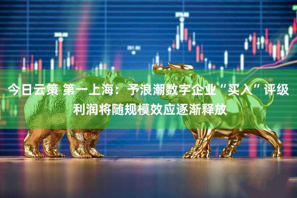 今日云策 第一上海：予浪潮数字企业“买入”评级 利润将随规模效应逐渐释放