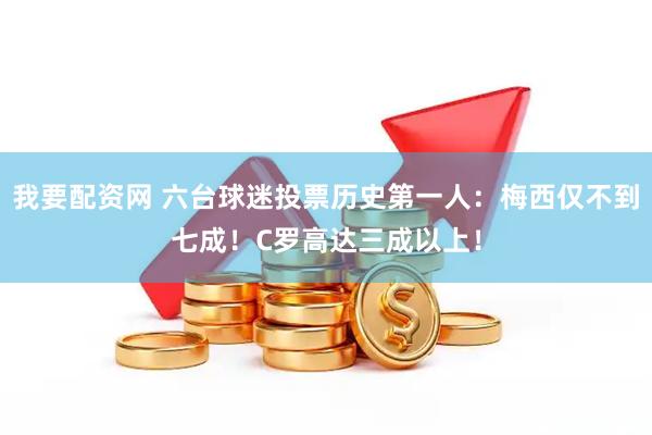 我要配资网 六台球迷投票历史第一人：梅西仅不到七成！C罗高达三成以上！